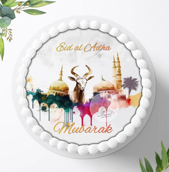 Eid al Adha Mubarak Tortenaufleger Ø 20cm, 1471z